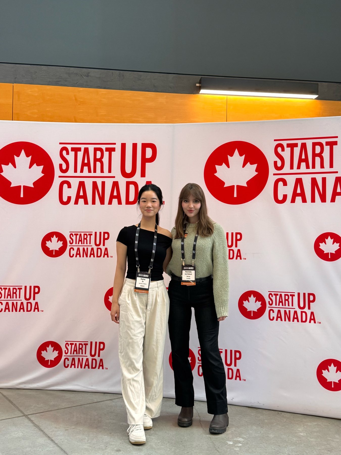 At the Startup Canada Tour with a fellow founder